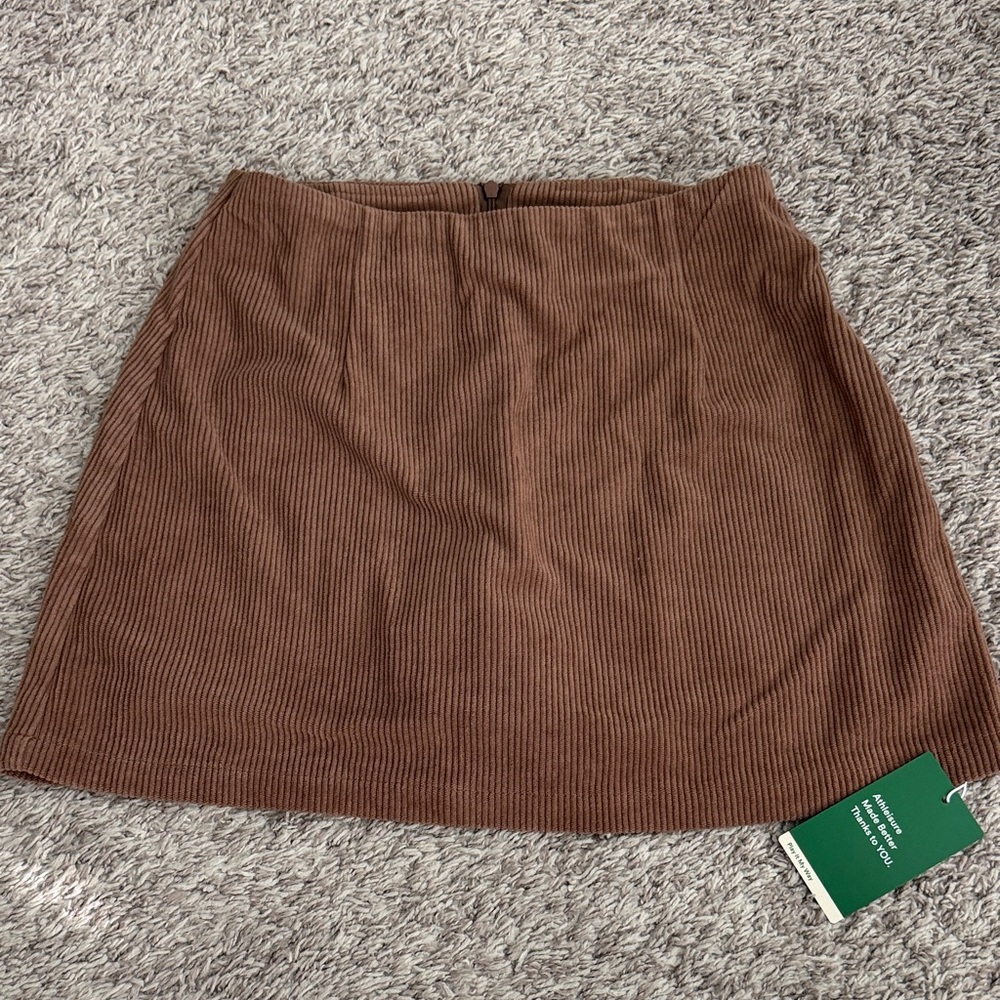 NWT New with Tags Halara A-line Corduroy Mini Skort in Acorn
